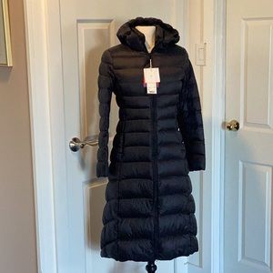 Uniqlo NWT Long Length Puffer Coat With Hood - Ultra Light Down, Extra Warm sz.S